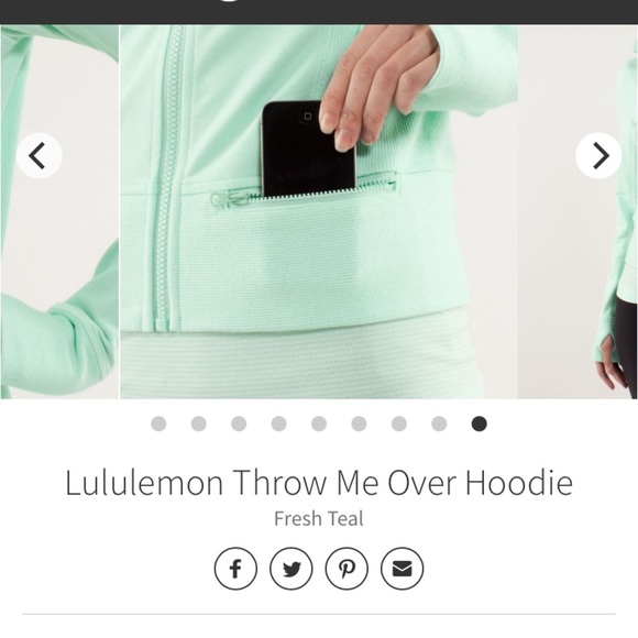 Lululemon Throw Me Over Hoodie In Fresh Teal. - Picture 10 of 10